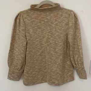 Madewell Small mock-neck mustard sweater